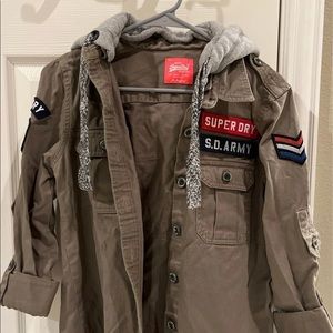 [SOLD] superdry jacket with detachable hood SUPER CUte!!